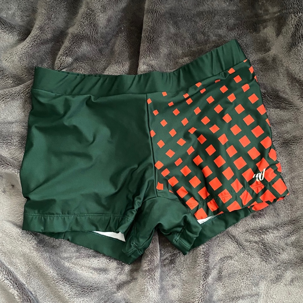 Varsity Orange and Green “Nike Pro” Shorts